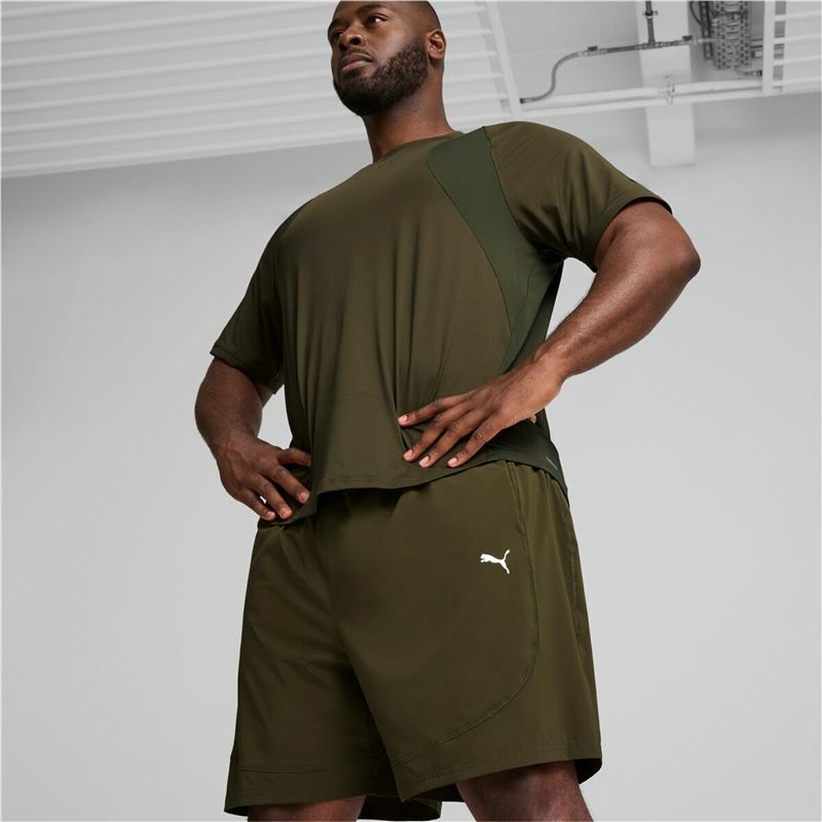Short de Sport Puma Flex 7" Woven Olive